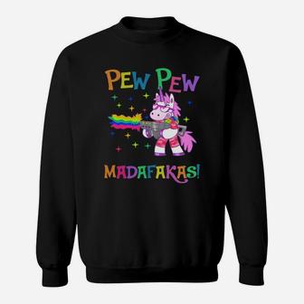 Lgbt Unicorn Pew Pew Madafakas Sweat Shirt - Seseable