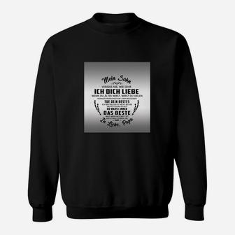 Liebesbotschaft Sweatshirt Schwarz, Weil du mir wichtig bist Design - Seseable