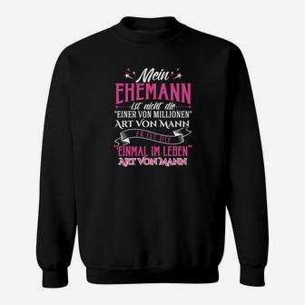 Liebeserklärung Schwarzes Sweatshirt für Ehemänner, Mein Ehemann Zitat-Design - Seseable