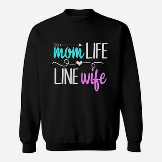 Lineman Mom Life Line Wife Sweat Shirt - Seseable