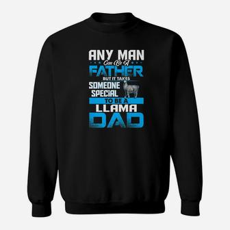 Llama Dad Animal Lovers Fathers Day Gif Sweat Shirt - Seseable