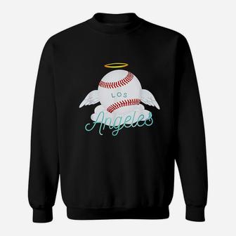 Los Angeles Ball Cool Baseball Team Design Sweat Shirt - Seseable