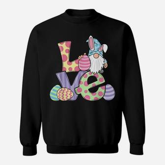 Love Gnome Easter Hippie Egg Hunting Funny Gnome Easter Gift Sweat Shirt - Seseable