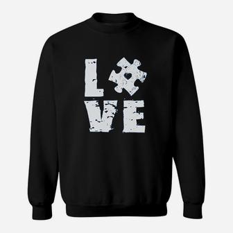 Love Puzzle Autism For Men Autsm Awareness Puzzle Gifts Sweat Shirt - Seseable