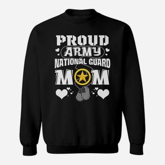Lovely Heart Proud Army National Guard Mom Mother Sweat Shirt - Seseable
