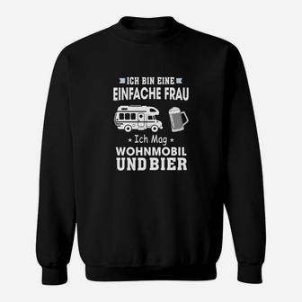Lustiges Damen Sweatshirt Einfache Frau - Wohnmobil & Bier - Seseable