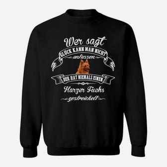 Lustiges Fuchs Sweatshirt mit Spruch, Statement Tee – Schwarz - Seseable