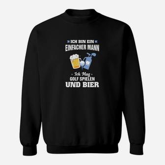 Lustiges Golf und Bier Sweatshirt für Herren, Einfacher Mann Design - Seseable