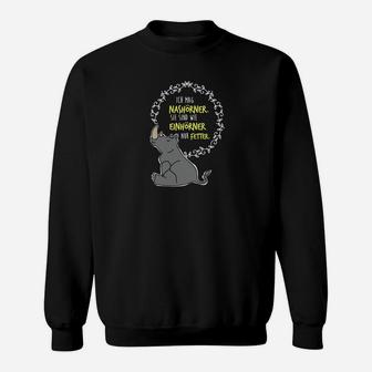 Lustiges Katzen-Spruch Sweatshirt Na ihr Narzissten, Schwarz - Seseable