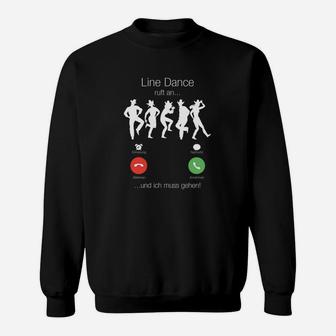 Lustiges Line Dance Sweatshirt, Tanzen auf Knopfdruck Design - Seseable