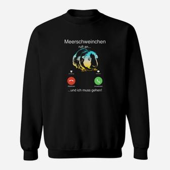 Lustiges Meerschweinchen Telefonat Sweatshirt, Perfekt für Tierfreunde - Seseable