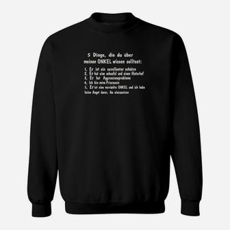 Lustiges Onkel-Spruch Sweatshirt, Ideal für Neffen & Nichten - Seseable