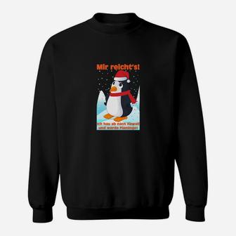 Lustiges Pinguin-Sweatshirt Mir reicht's! Ich geh schaukeln - Schwarz - Seseable