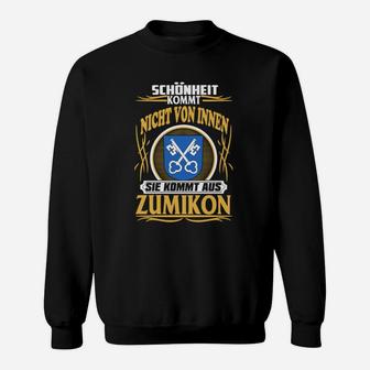 Lustiges Zürich Zollikon Sweatshirt, Design Schönheit aus Zumikon - Seseable