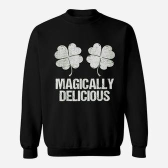 Magically Delicious Shamrock St Patricks Day Sweat Shirt - Seseable