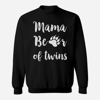 Mama Bear Mom Mother Of Twins Mothers Day Gift Sweat Shirt - Seseable