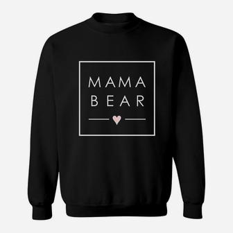 Mama Bear Mother Mom Love Minimal Square Sweat Shirt - Seseable