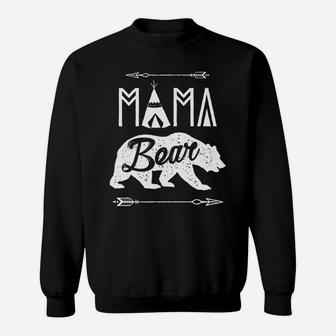 Mama Bear Mothers Day Family Matching Couple Women Sweat Shirt - Seseable