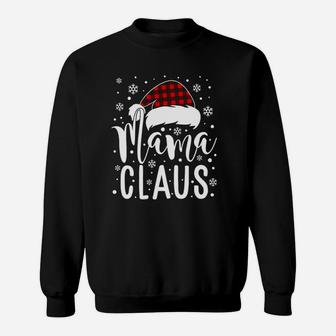 Mama Claus With Santa Hat Mom Mama Mommy Christmas Funny Sweat Shirt - Seseable