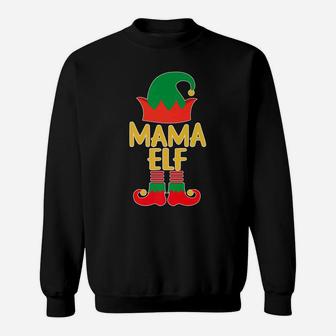 Mama Elf Christmas Dads Moms Matching Tee Sweat Shirt - Seseable