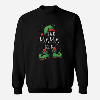 Mama Elf Funny Matching Family Christmas Sweat Shirt - Seseable