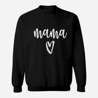 Mama Mama Heart Graphic Mom Letter Printed Sweat Shirt - Seseable