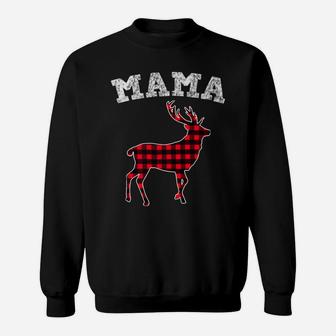 Mama Reindeer Matching Family Group Christmas Pj Tee Sweat Shirt - Seseable