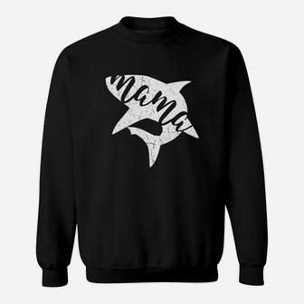Mama Shark Matching Family Vintage Mothers Day Sweat Shirt - Seseable