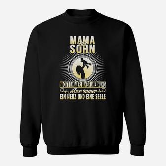 Mama-Sohn Herz & Seele Themen-Sweatshirt, Spruch Design - Seseable