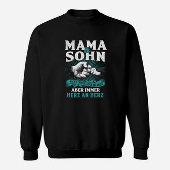 Mama Sohn Liebe Sweatshirt für Herren, Hand in Hand Herz-Design - Seseable