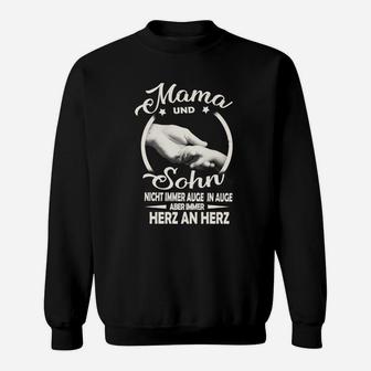 Mama und Sohn Herz an Herz Sweatshirt, Liebevolles Design für Mütter - Seseable