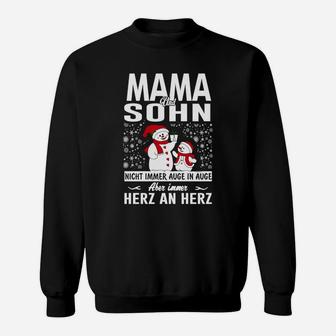 Mama und Sohn Partnerlook Sweatshirt, Herz an Herz Design - Seseable