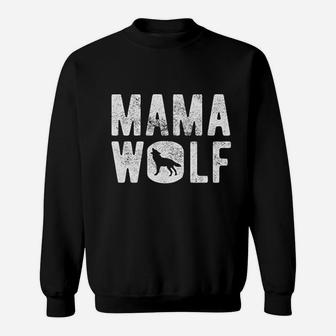 Mama Wolf Funny Camping Pack Mothers Day Sweat Shirt - Seseable