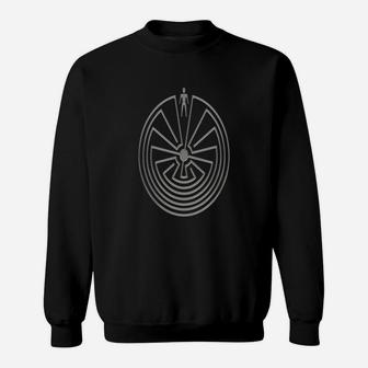 Man In The Maze Metal Silver Style Symbol Sweat Shirt - Seseable