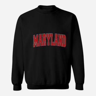 Maryland Usa State Md Varsity Style Vintage Sports Sweat Shirt - Seseable