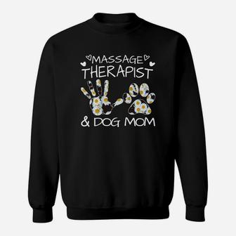 Massage Therapist Dog Mom Sweat Shirt - Seseable