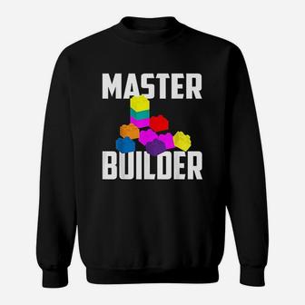 Master Builder Cute Master Block Builder Bricks Gift Sweat Shirt - Seseable