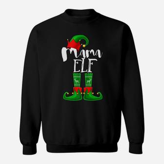 Matching Family Christmas Pajama Mama Elf Pj Sweat Shirt - Seseable