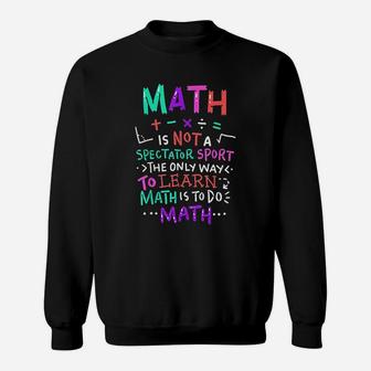 Math Teacher Mathematical Symbol Cute Sweat Shirt - Seseable