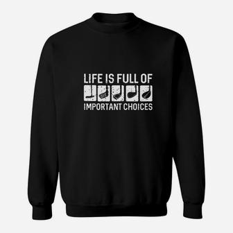 Men Golf Life Is Full Of Important Choices Vintage Sweat Shirt - Seseable