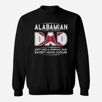 Mens Alabama Dad Is Cooler Promoted To Daddy Sweat Shirt - Seseable