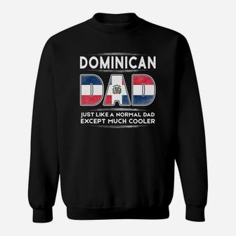 Mens Dominican Republic Dad Is Cooler Promoted To Daddy Sweat Shirt - Seseable