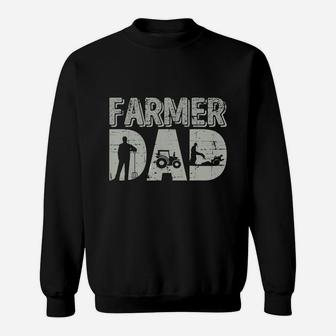 Mens Farmer Dad Shirt Farm Farming Fathers Day Gift Tractor Sweat Shirt - Seseable