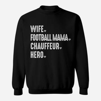 Mens Football Mama Novelty For Women Moms Wife Hero Sweat Shirt - Seseable