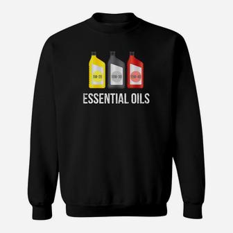 Mens Funny Mechanic Dad Fathers Day Shirt Dads Essential Oils Sweat Shirt - Seseable
