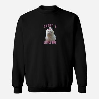 Mens Mens Maltese Dog Dads Love Daddys Girl Fathers Day Sweat Shirt - Seseable