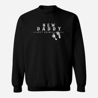 Mens Mens New Daddy Est 2018 New Dad Gift Sweat Shirt - Seseable