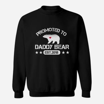 Mens Mens Promoted To Daddy Bear Est 2018 New Dad Gift Sweat Shirt - Seseable
