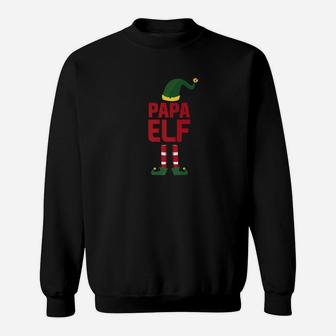 Mens Papa Elf Christmas Dad Matching Pajama Sweat Shirt - Seseable