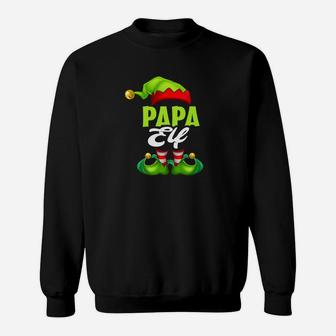 Mens Papa Elf Funny Merry Christmas Costume Gif Sweat Shirt - Seseable